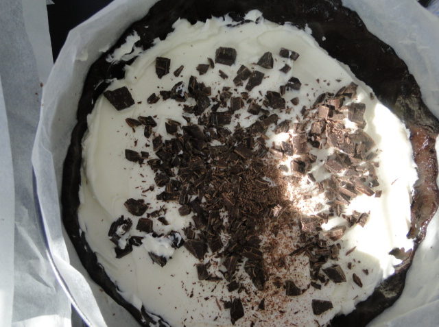 koláč s čokoládou a mascarpone