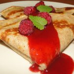 zdravé palacinky s malinovým coulis