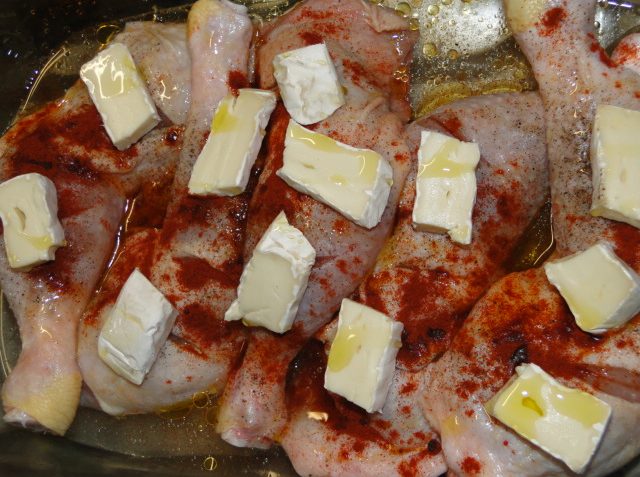 mäso zapekané s plesňovým syrom