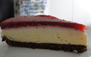 tvarohová torta s malinami