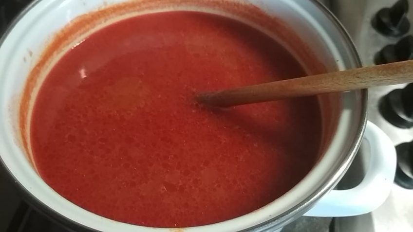 polievka z čerstvých paradajok